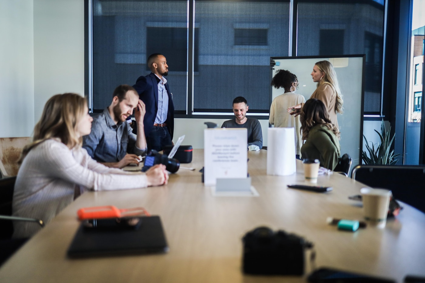 People meeting in a bright modern office