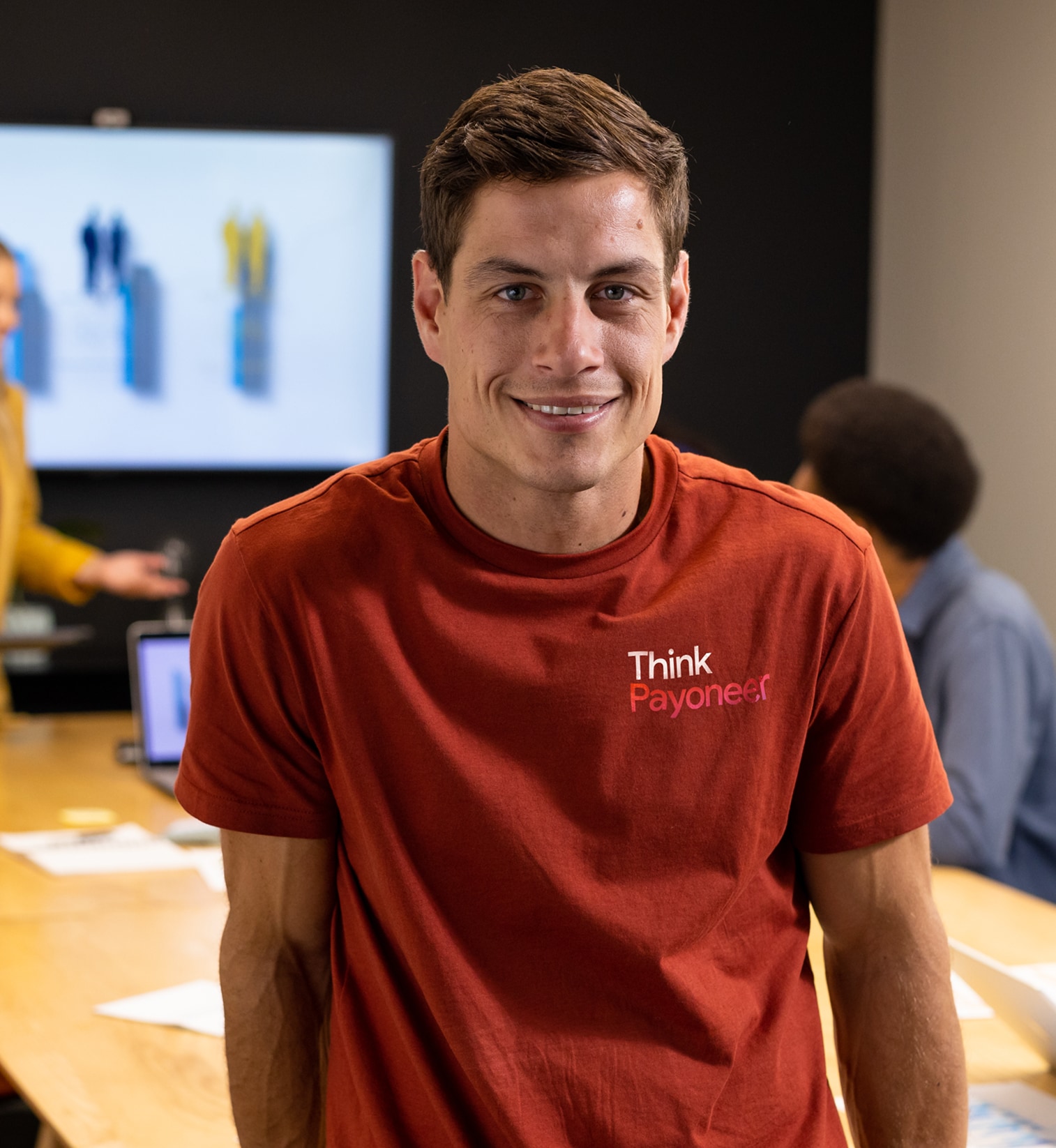 LinkMatch branded notebook and pen set arranged on a clean white workspace