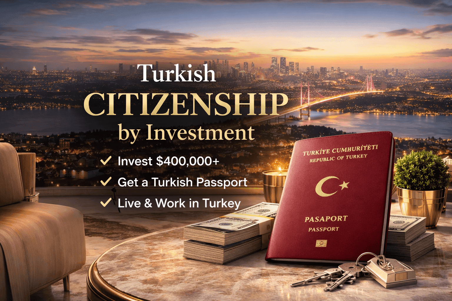 Turkish citizenship by investment program through real estate in Istanbul