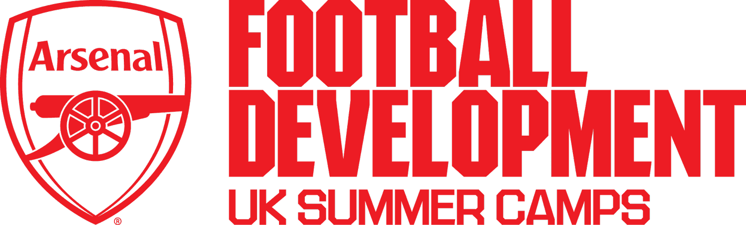 Arsenal Football Development logo in red.