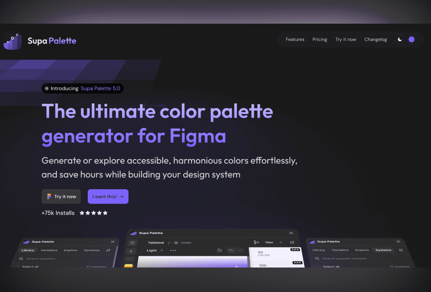 Supa pallete figma color pallete generator 