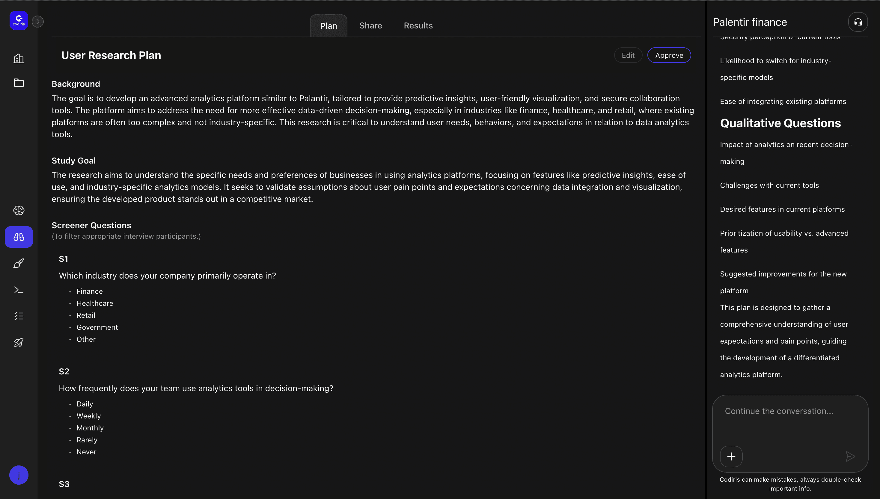 An image of Freelio's project ui