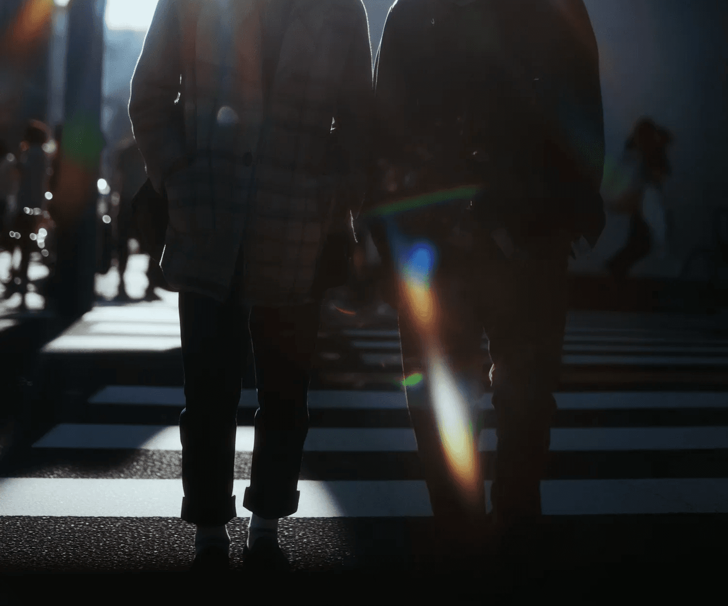 City Walk with Lens Flare