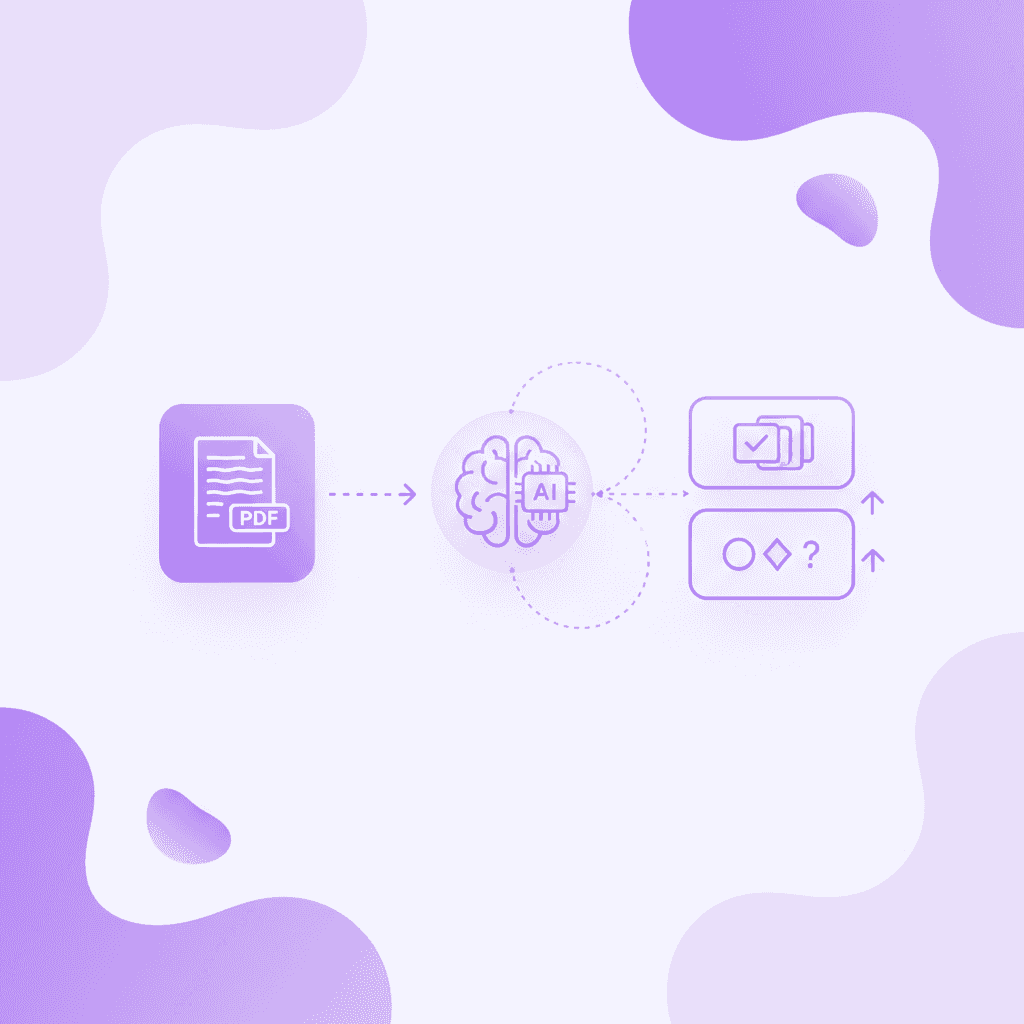 Penseum AI generating custom flashcards from lecture notes