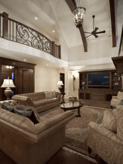 Image of Luxury home interior with design elements, KHD Homes' construction and layout design expertise on display.