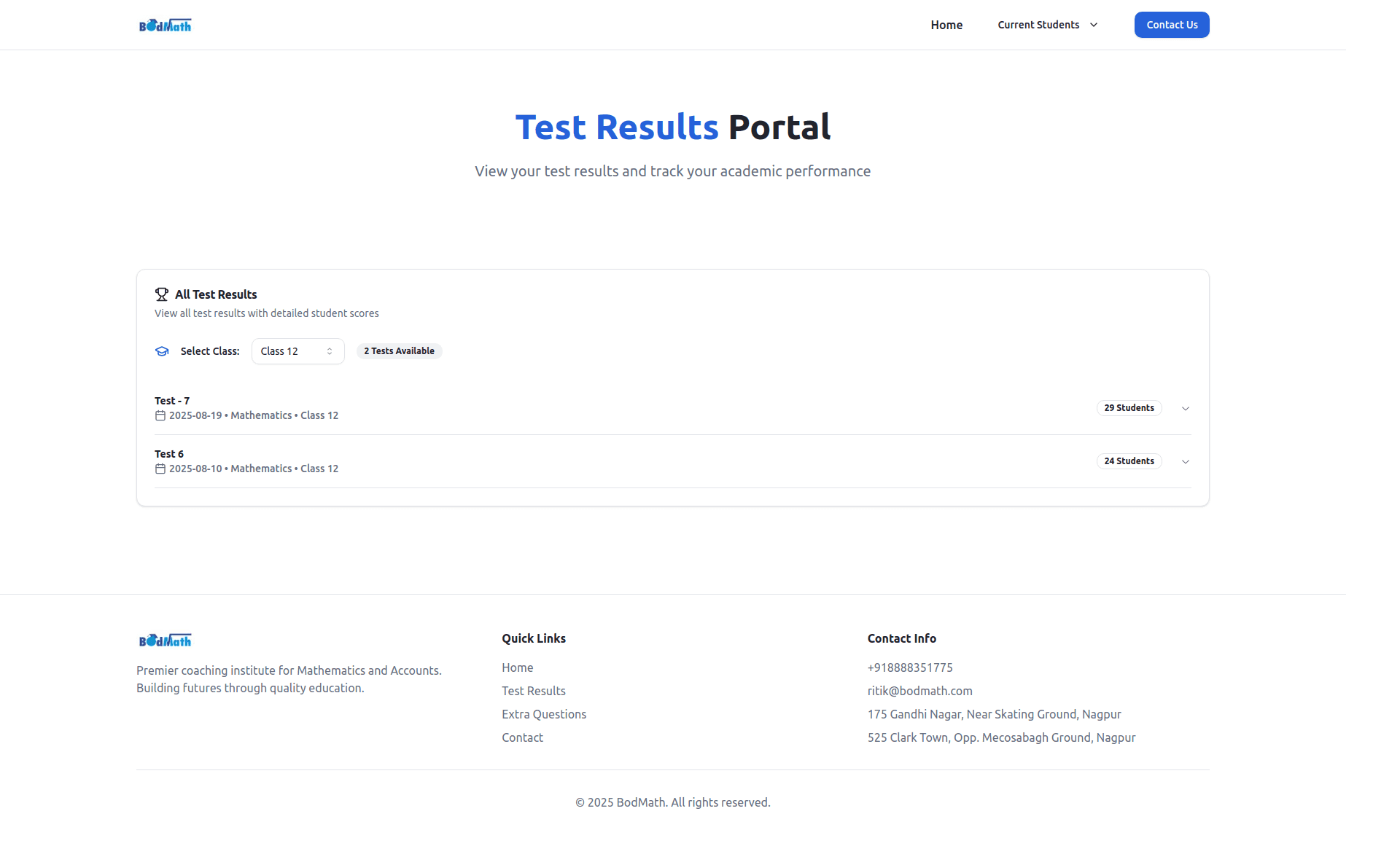 bodmath test results