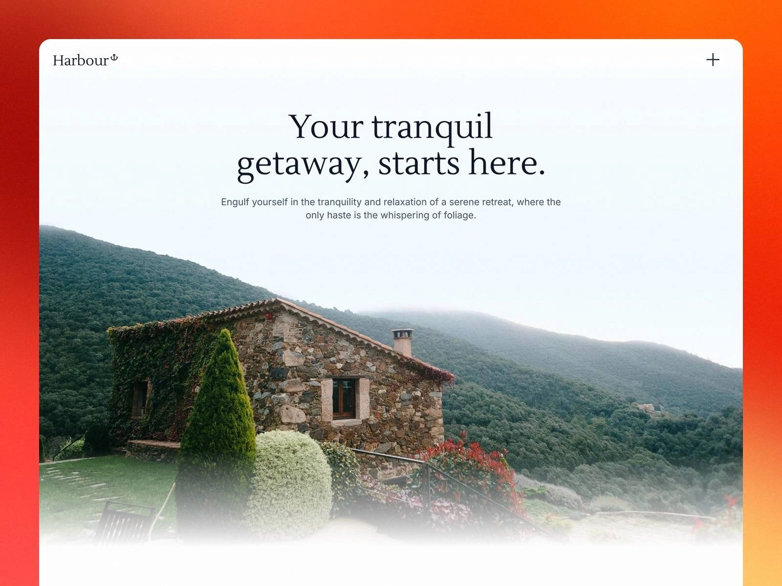 Harbour hotel and BnB host website template in Framer