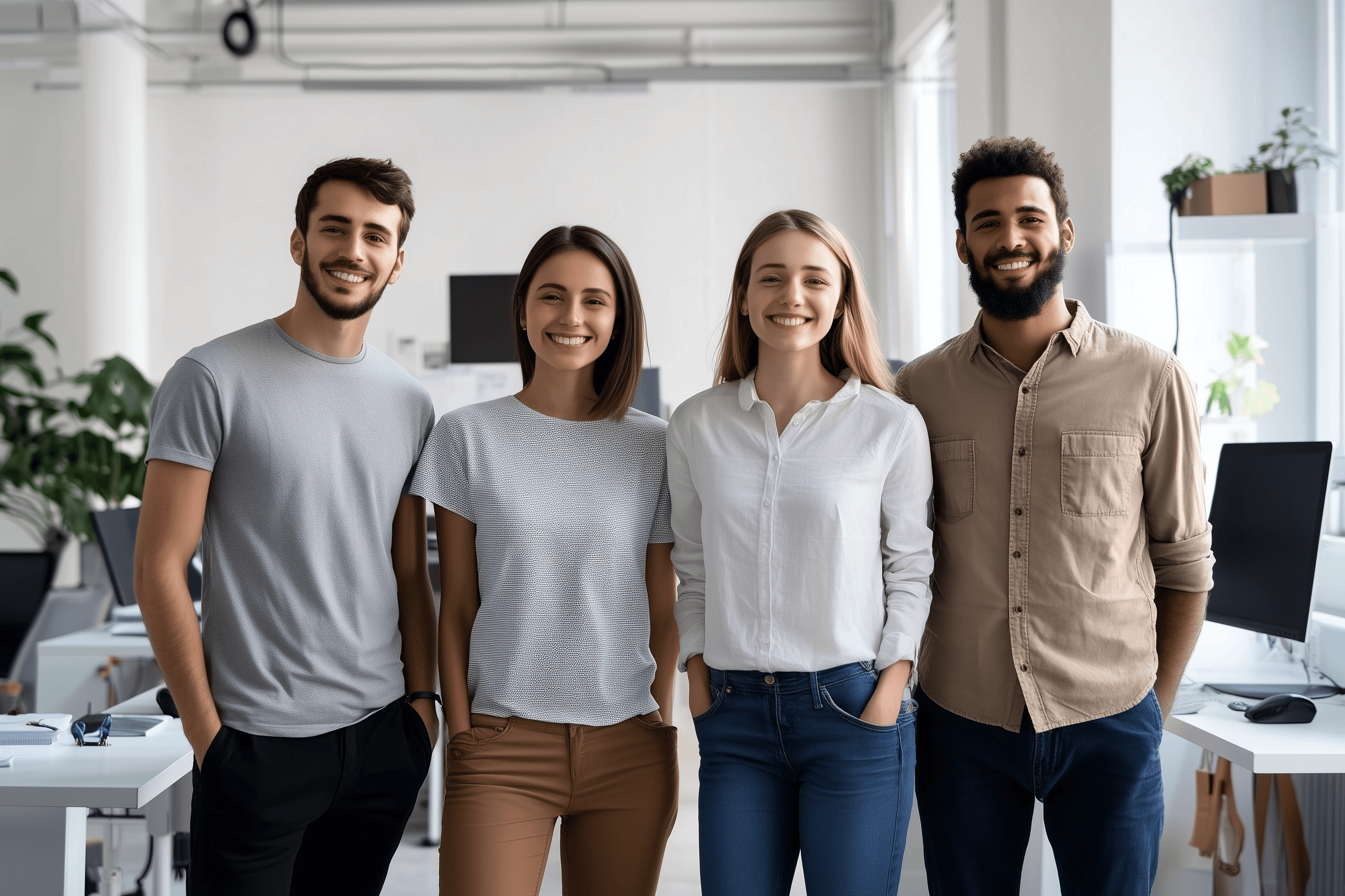 Team members working together in the agency