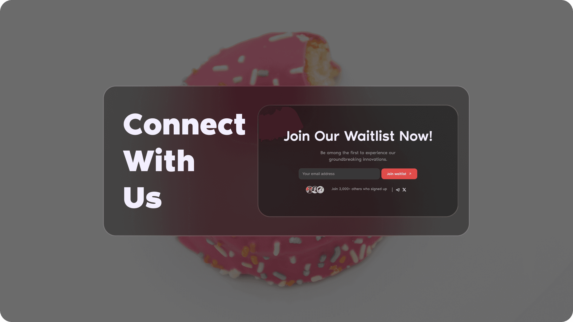 Contact and community section for Crypto Donut with links to Web3 channels and support.