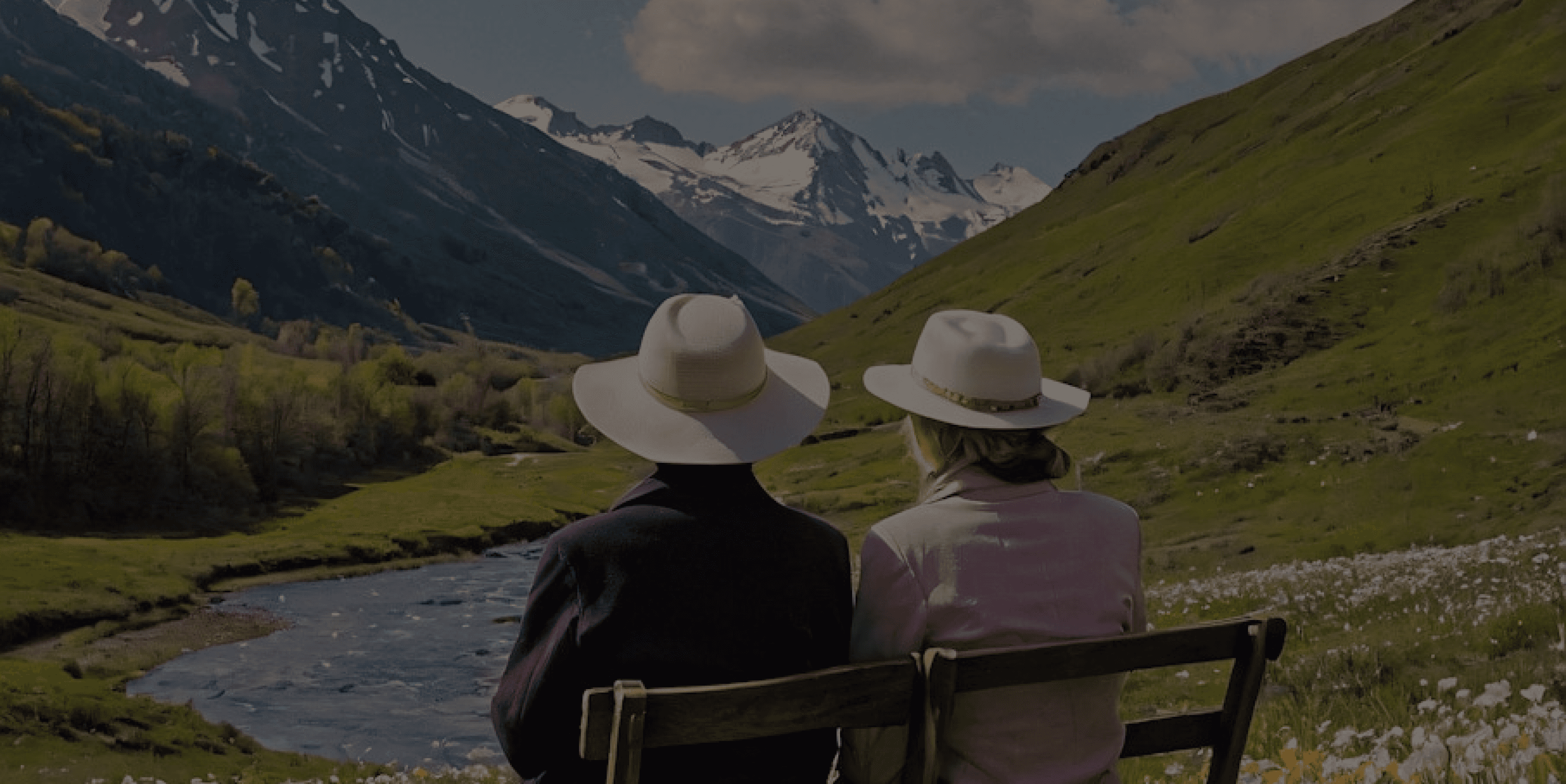 Tranquil meadow view.