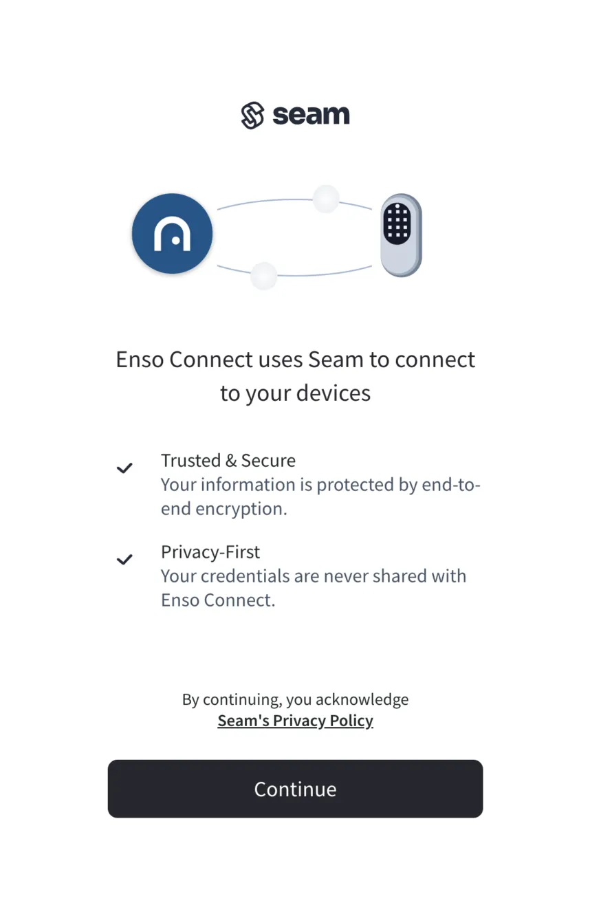 Close up of a smart lock on a front door
