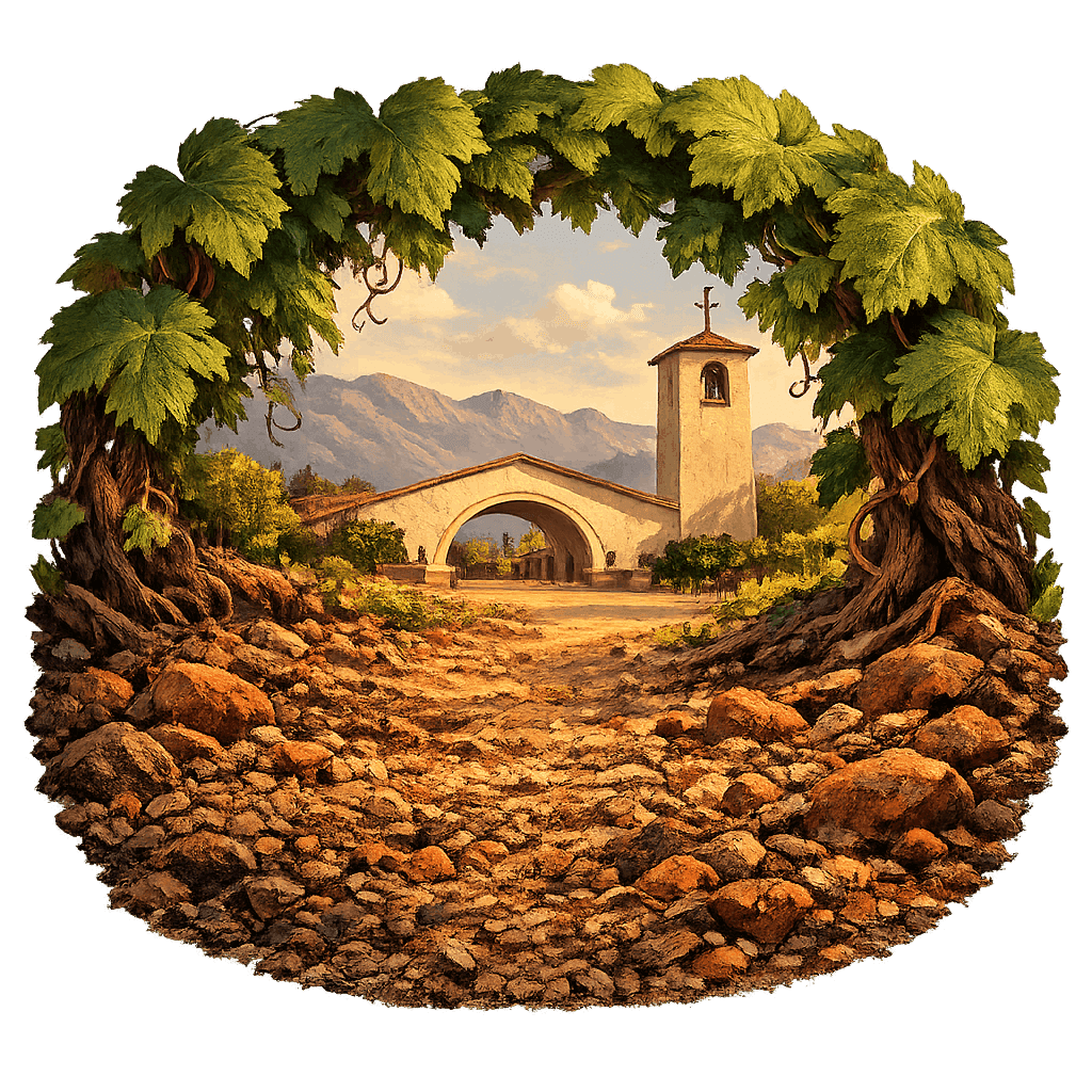 Detailed graphic of the Oakville wine region.