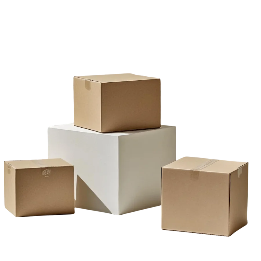 Kartons freigestellt