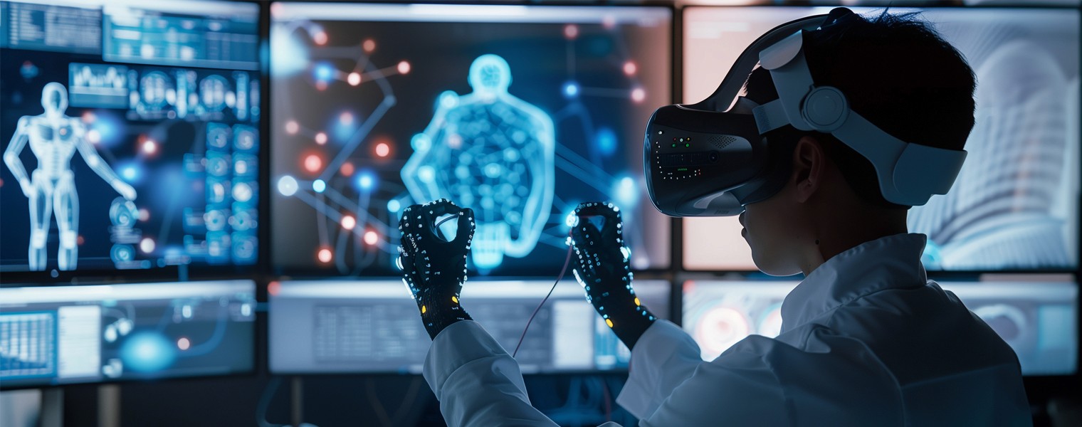 a woman wearing a headset.