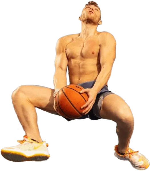 Steve Celi demonstrating body position before a jump