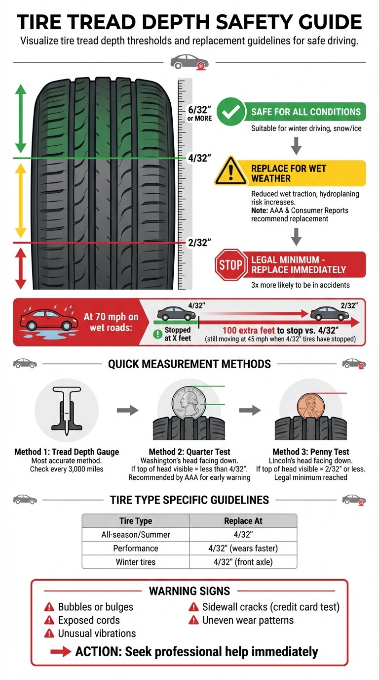 Tire Tread Depth Safety Guide: When to Replace Your Tires