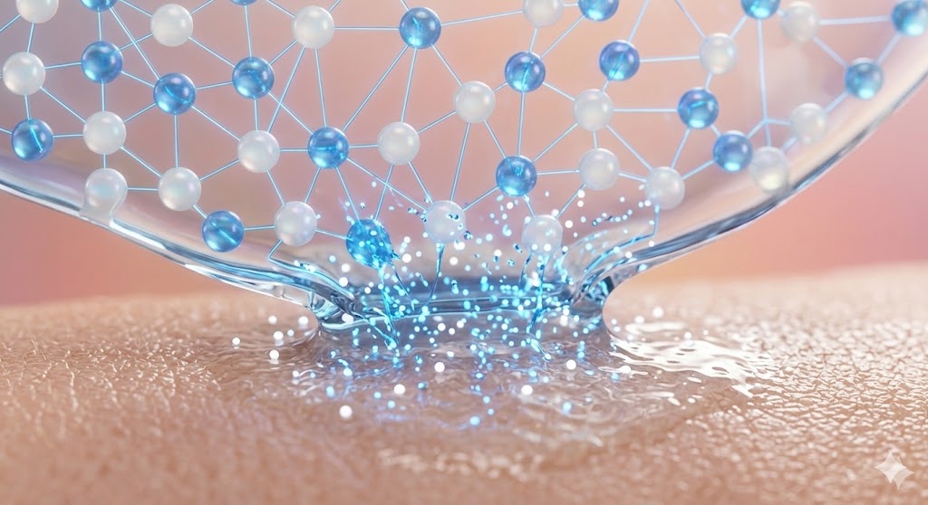 Sensoria visual showing AI glow score with skincare results.