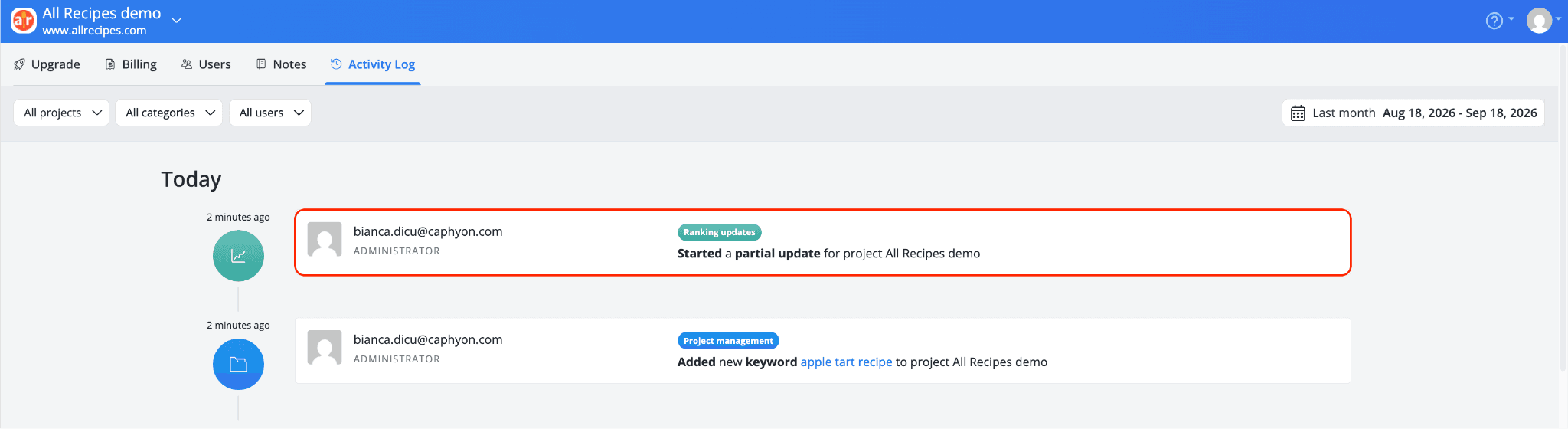 activity-log-showing-that-you-ran-a-partial-update
