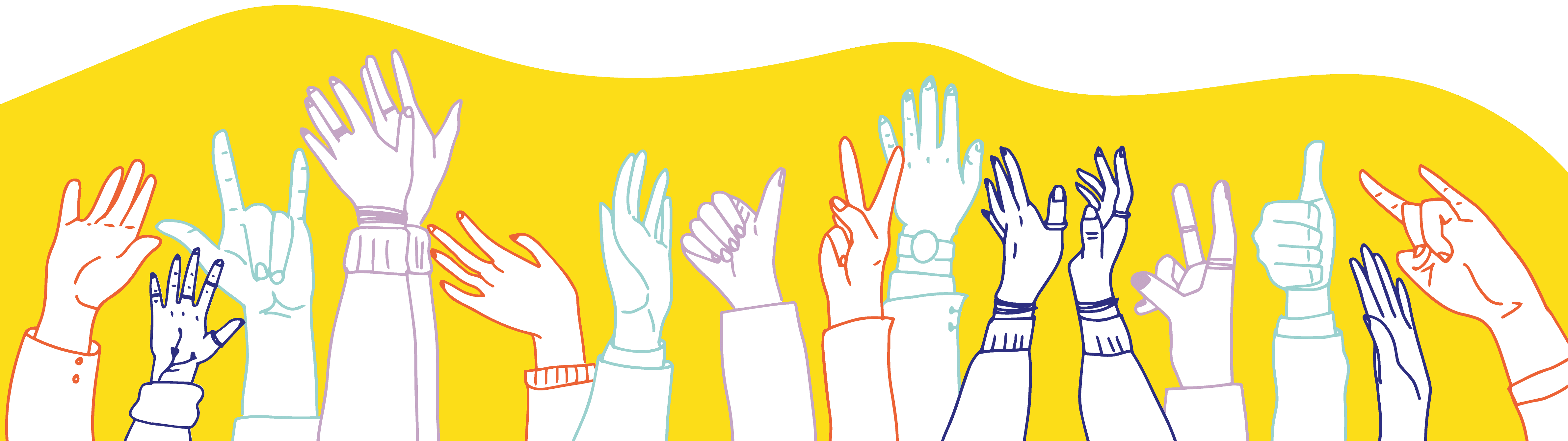 Image de mains soldaires qui apportent leur soutine