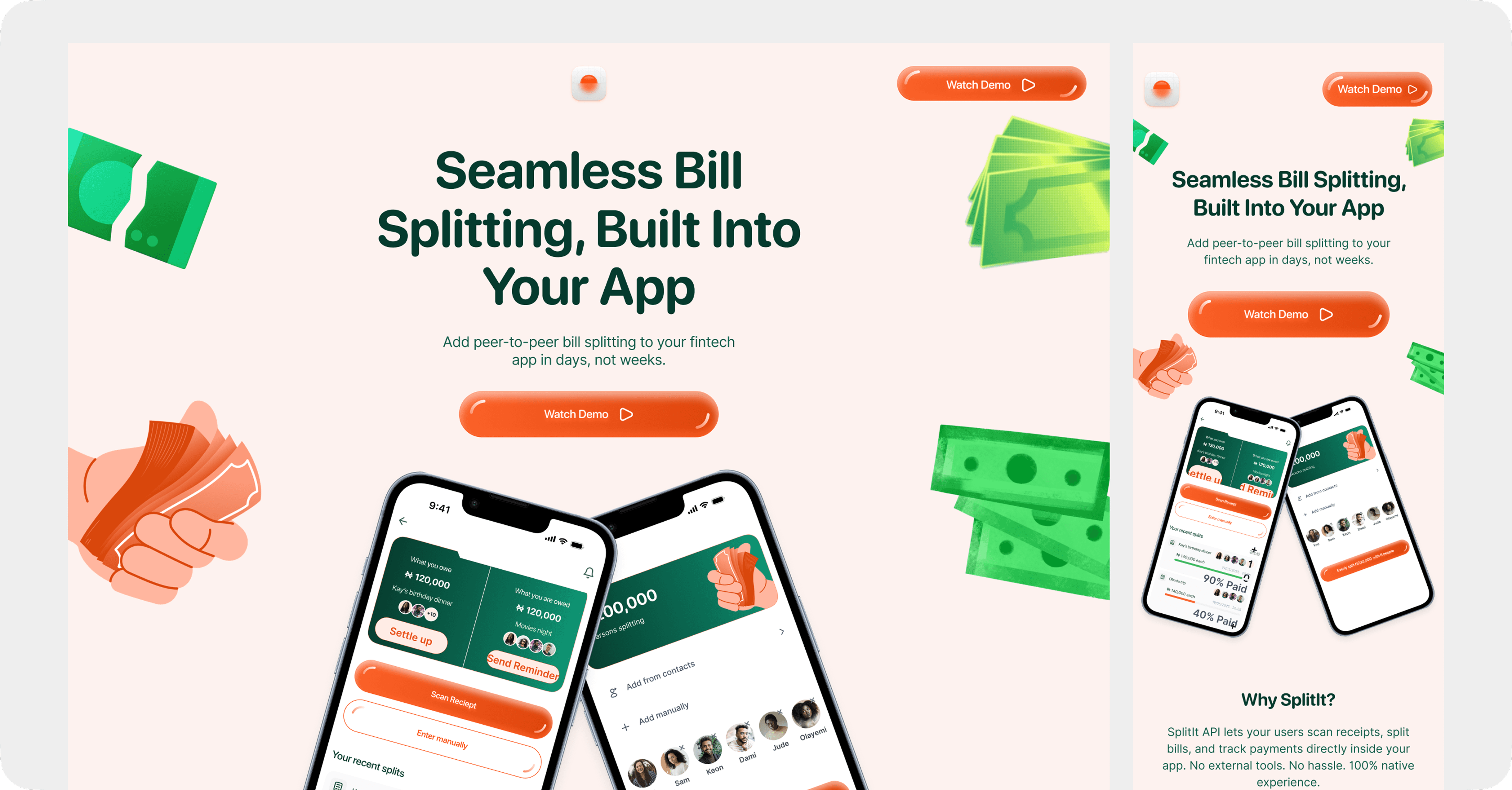 Splitit home screen