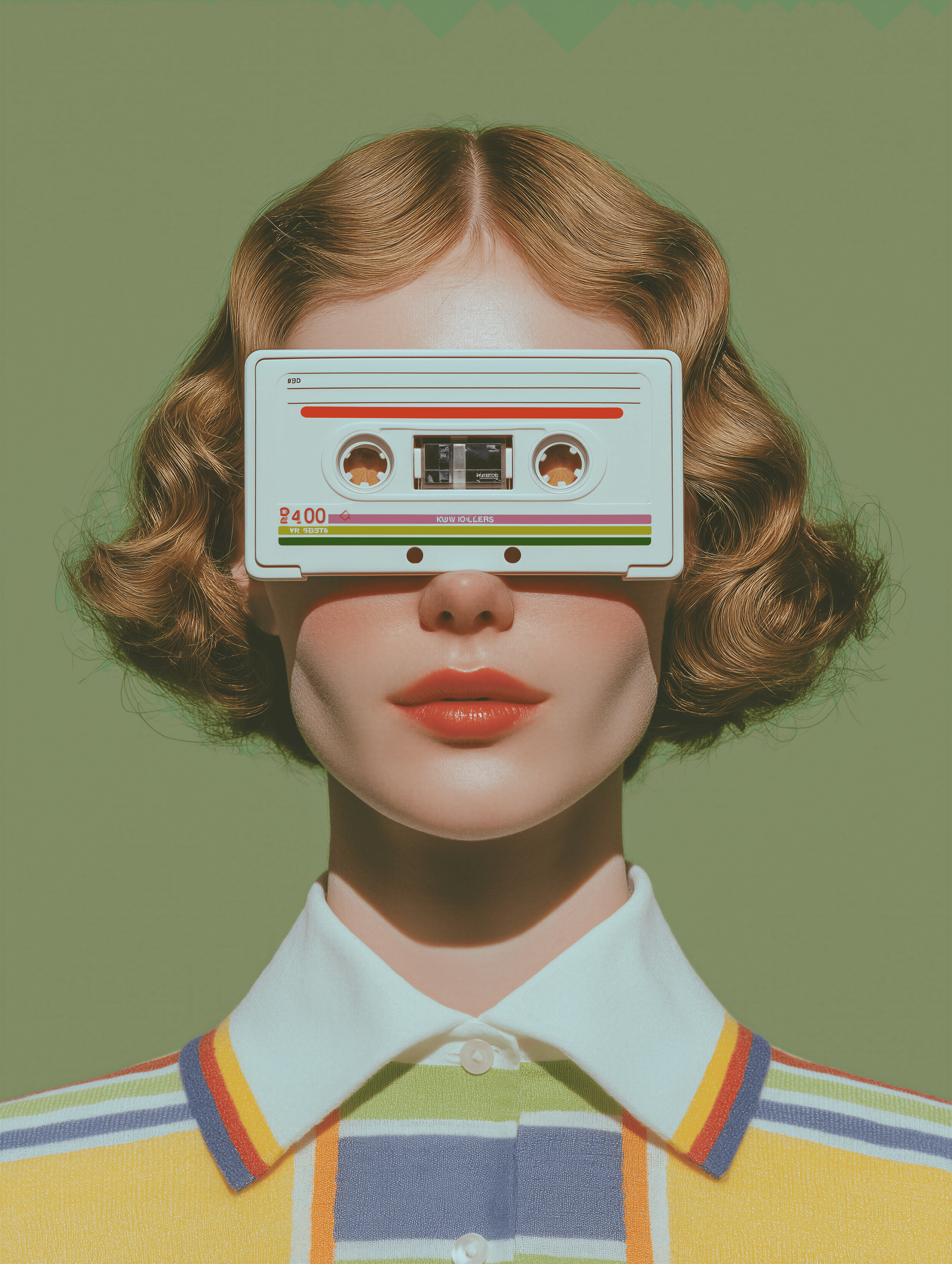 woman with cassette