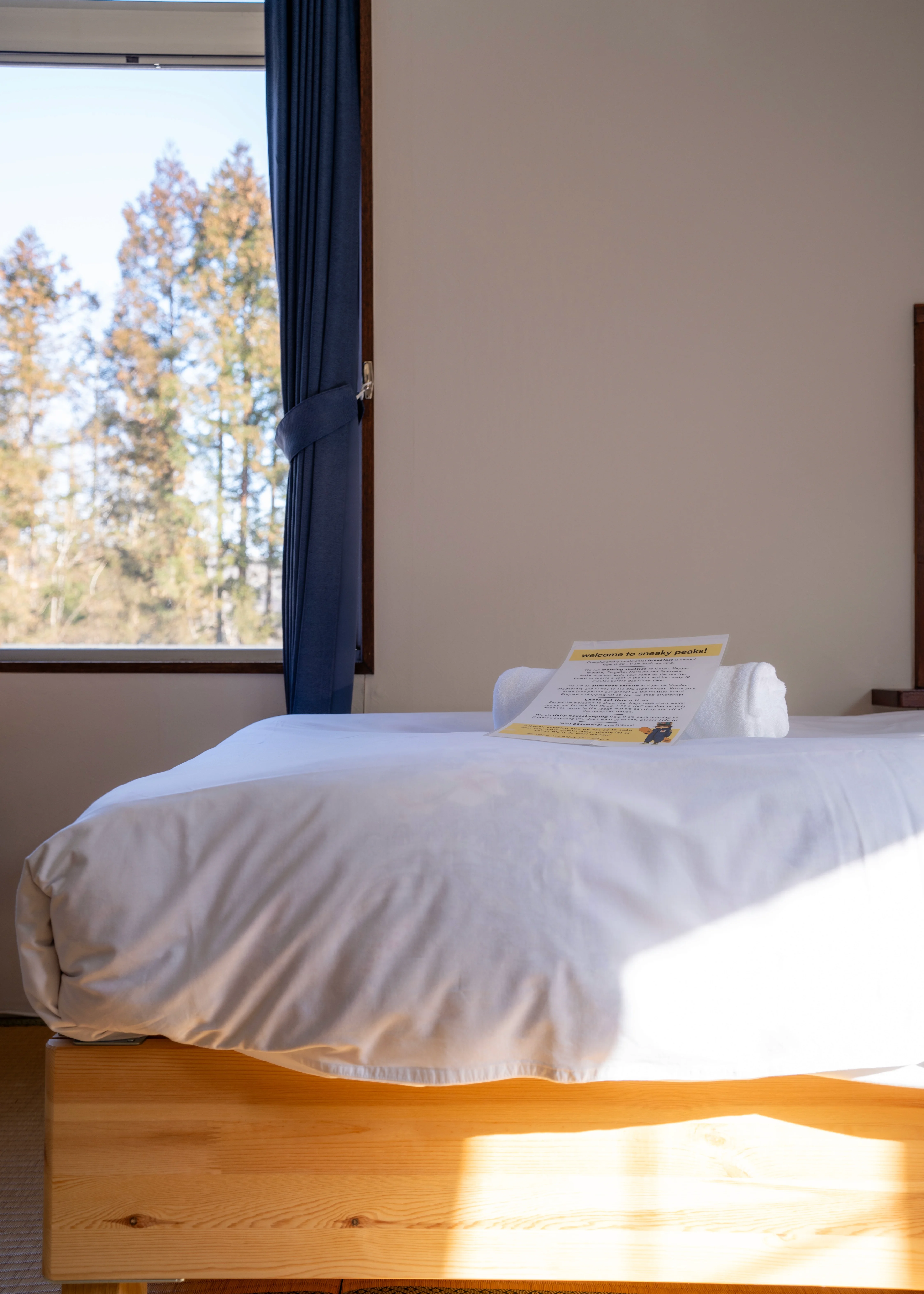 Superior King room interior at Sneaky Peaks, Hakuba