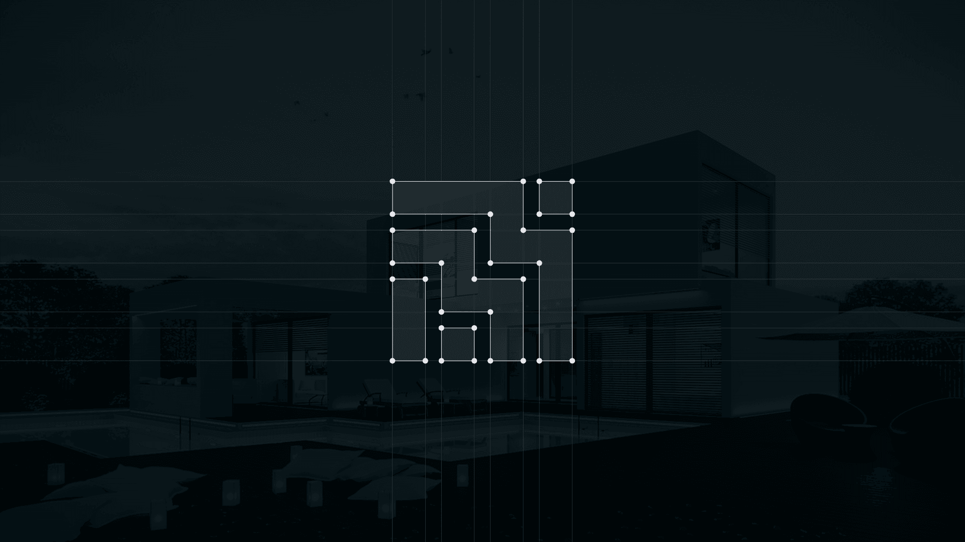 Modular Homes Logo, Modern Construction Logo, Minimalistic Construction Logo