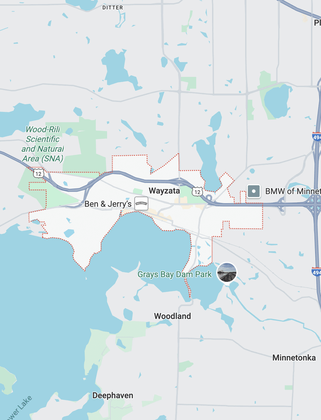 Wayzata, MN map