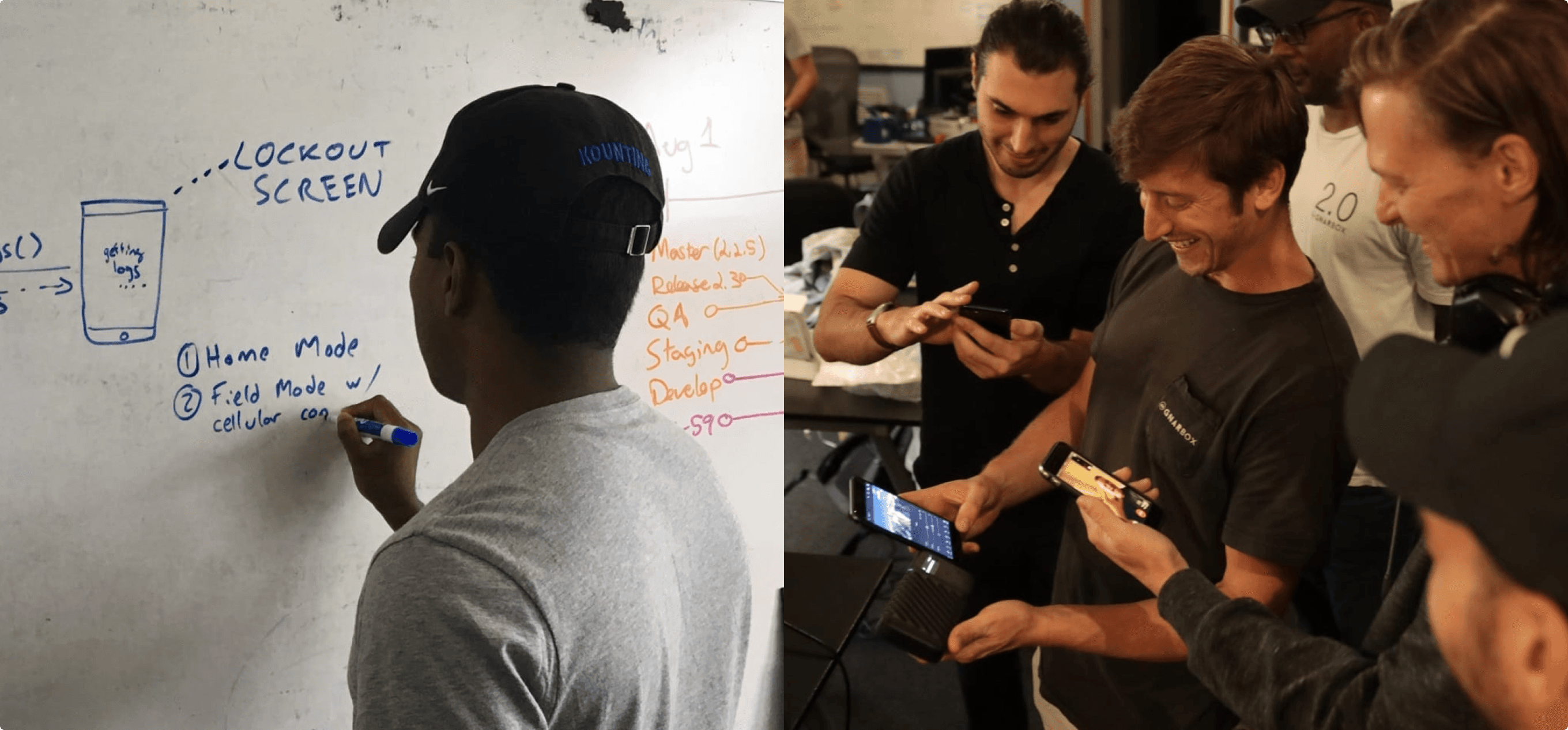 GNARBOX team members at work.