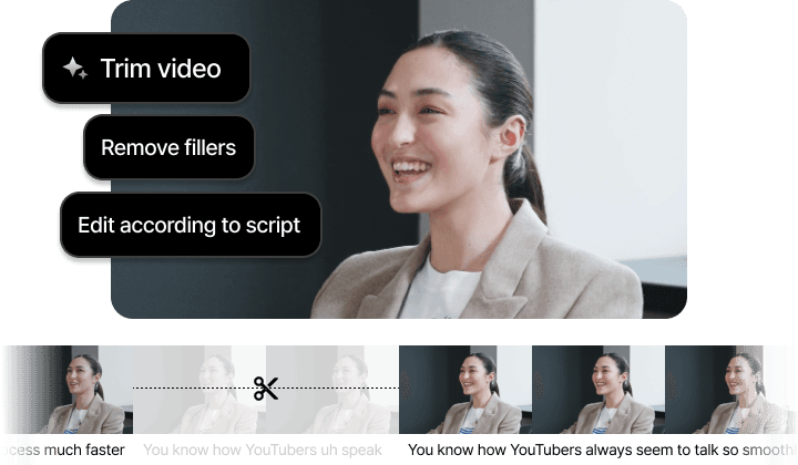 Trim video feature example of Premiere Assistant by Cutback
