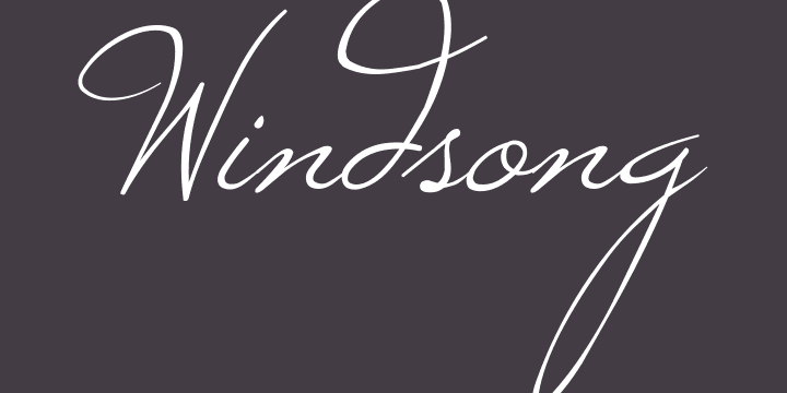 Windsong script font