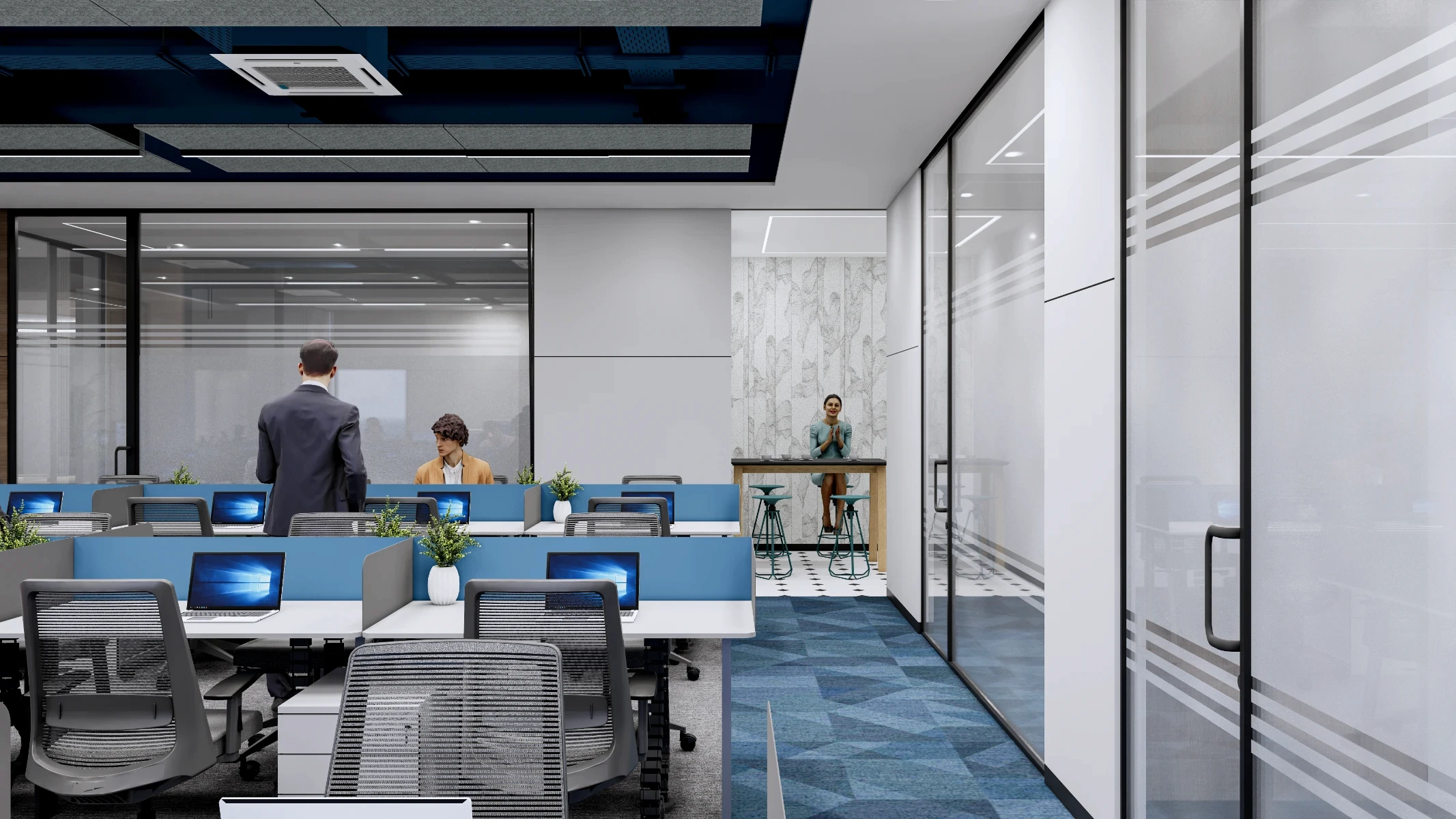 Quality Care hospital's workspace conference room