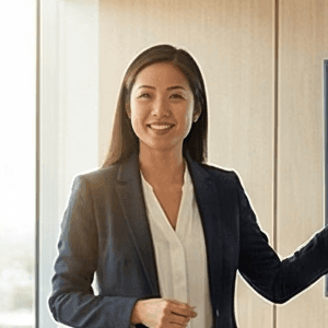 Portrait photo of a real estate professional giving a testimonial about Vistare’s AI-powered visuals