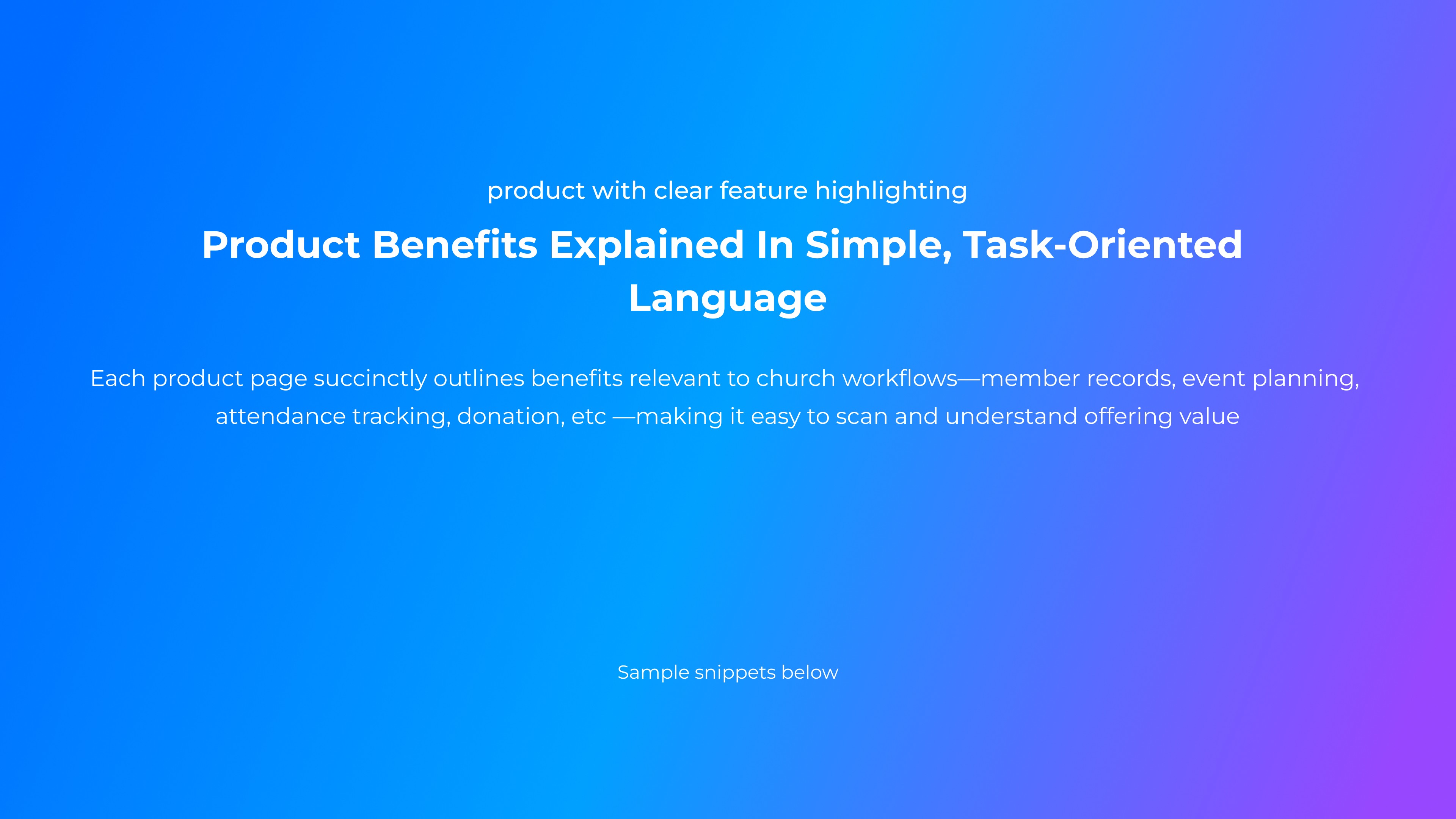 product with clear feature Highlighting