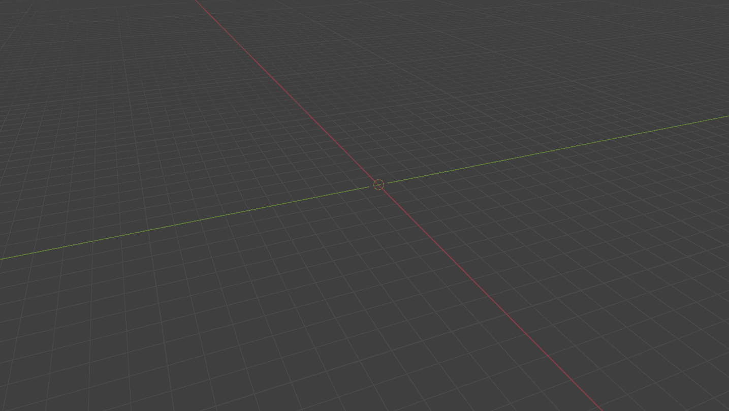 3D Viewport ohne Objekte, Software "Blender 3D"