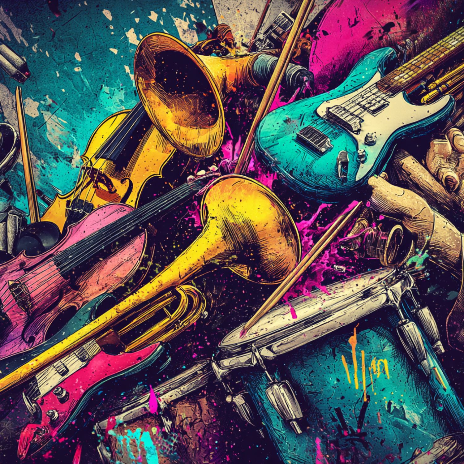 Woman near microphone in recording studio