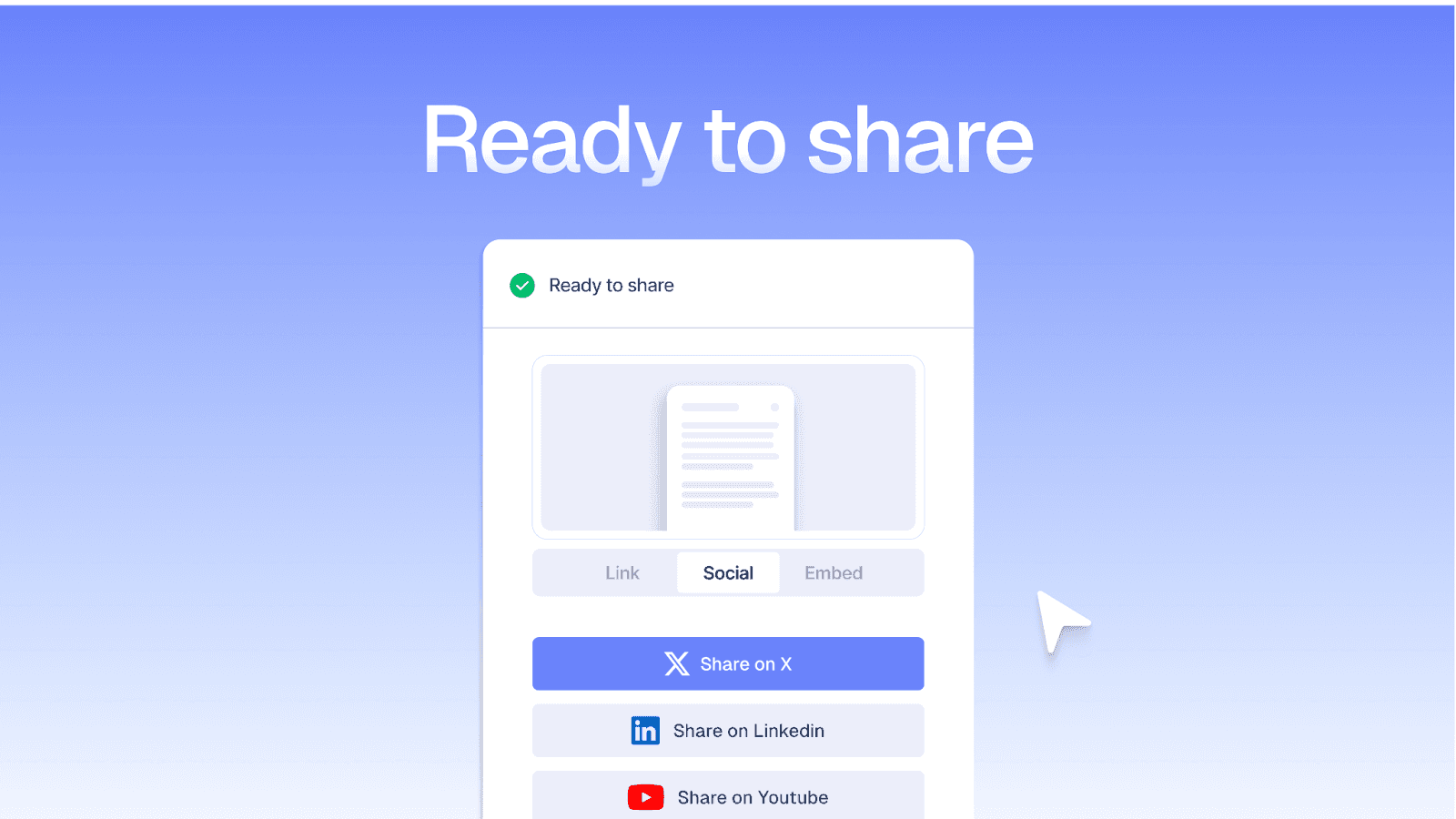 Export your knowledge base in any content you deem fit with Trupeer