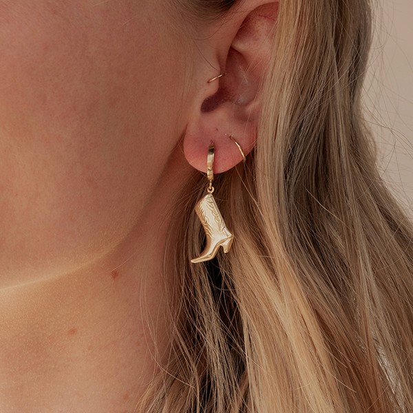 earring on an ear