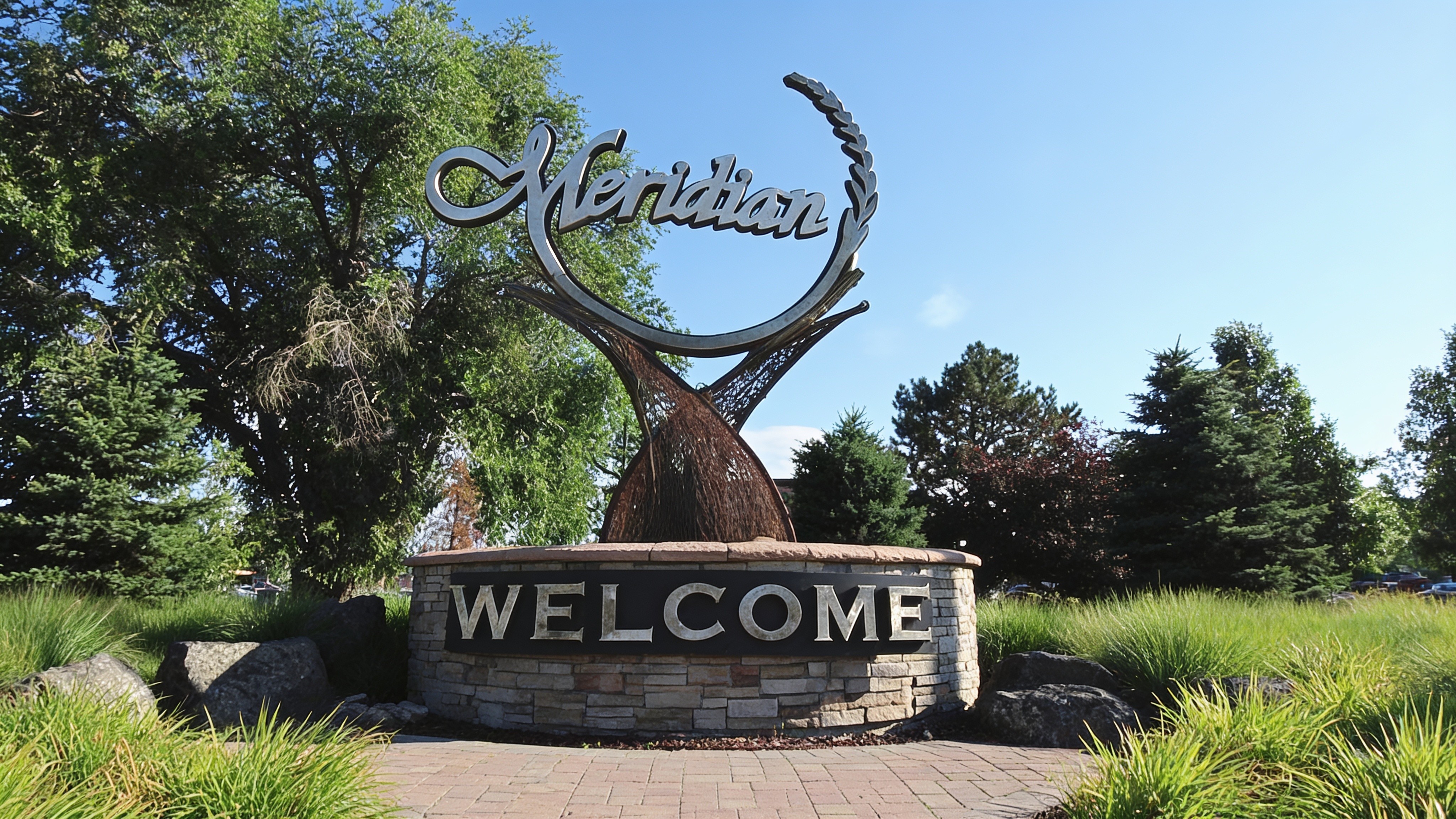 Meridian, Idaho welcome sign in the Treasure Valley — PowerLift Doors of Oregon service area