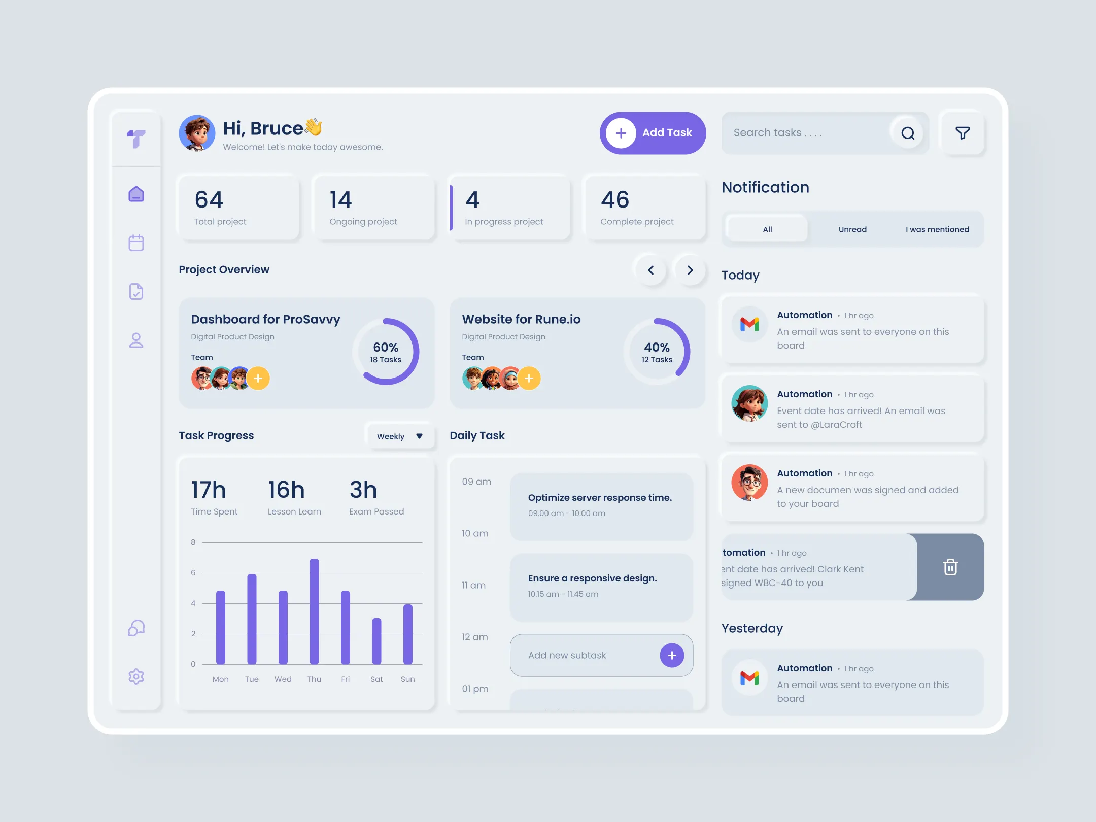 Image of TaskFlow Tablet App Design