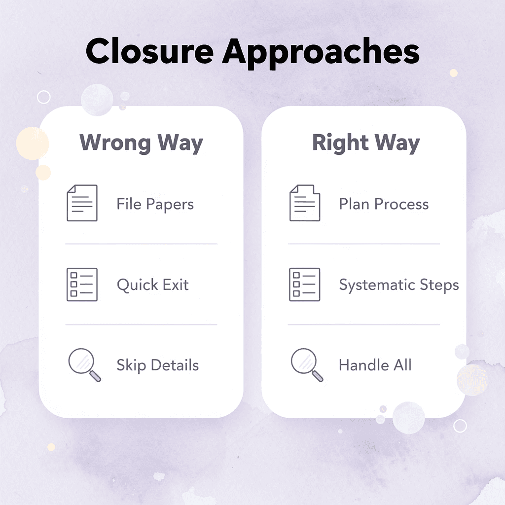 Comparison of wrong vs right LLC closure approaches - How Much Does It Cost To Close An LLC