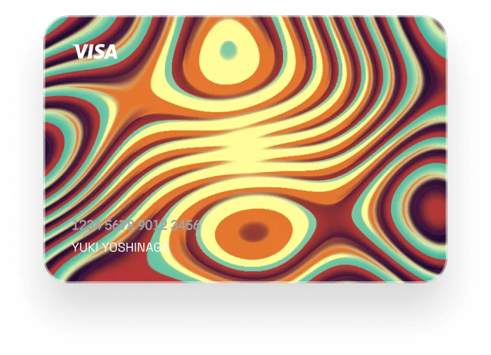 Colorful Visa credit card design