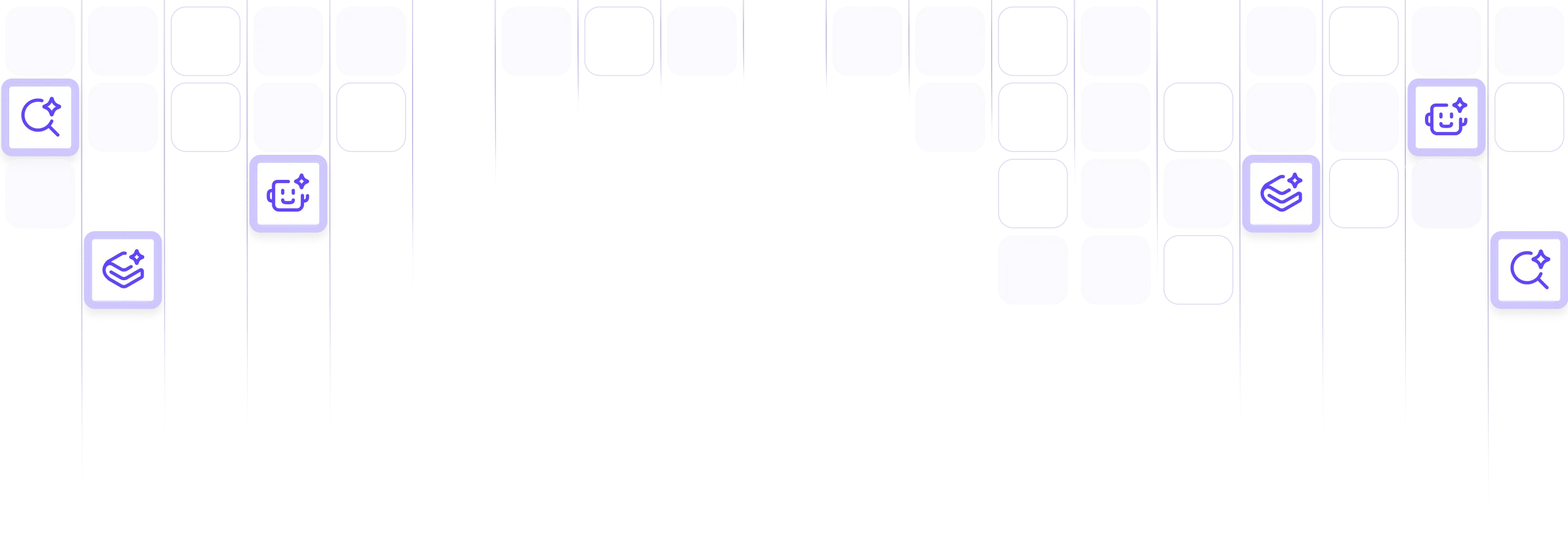 A grid of squares, some of which include icons. The icons shown are OpenAPI, GitBook, Swagger, GitHub and GitLab
