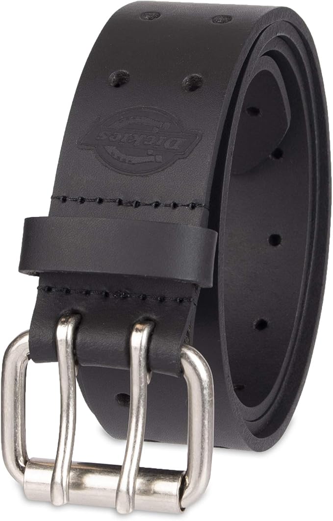 Dickies Men's Leather Double Prong Belt