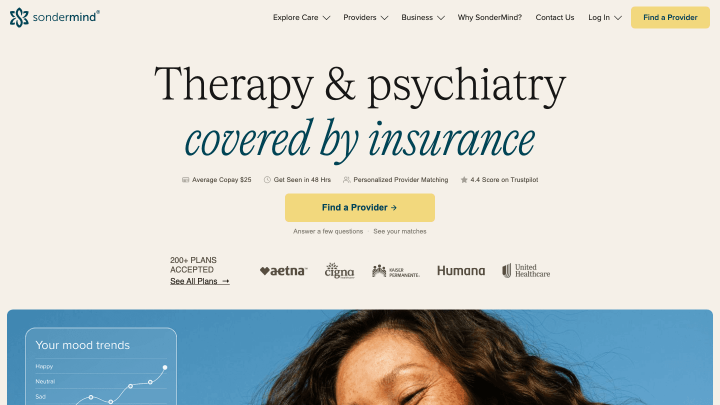 SonderMind website screenshot