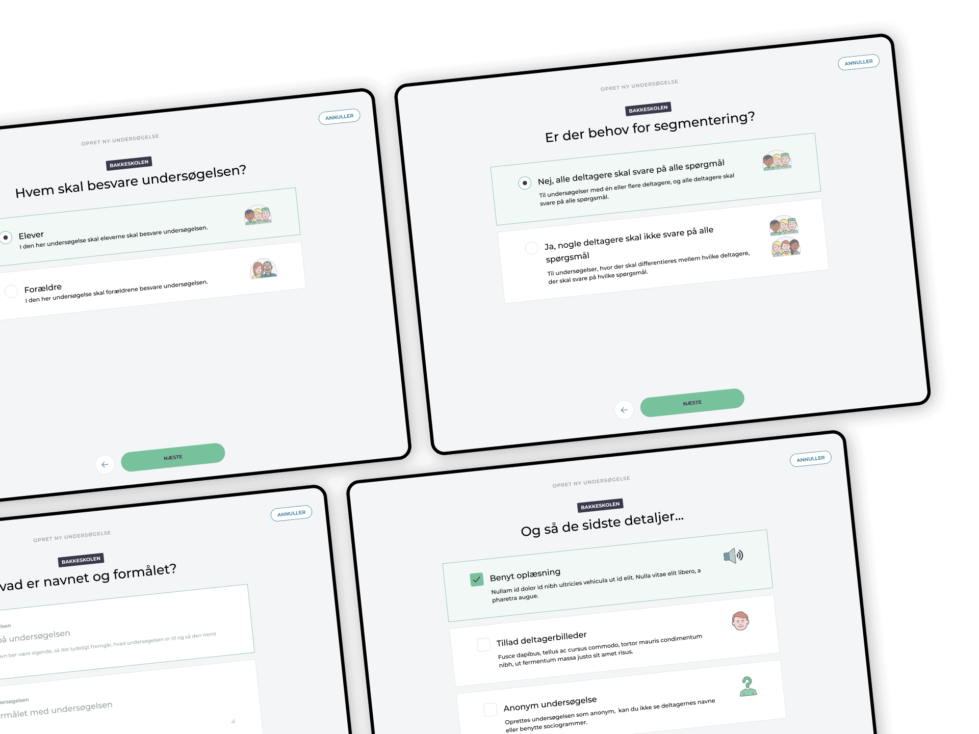 Klassetrivsel New Survey Flow