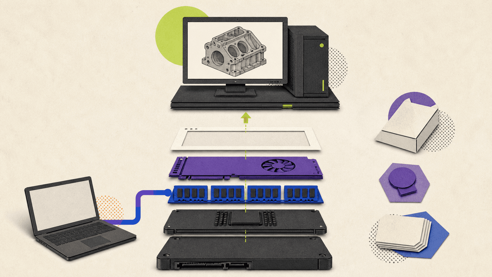 Remote CAD workstation receiving license authorization through a separate license server connection.