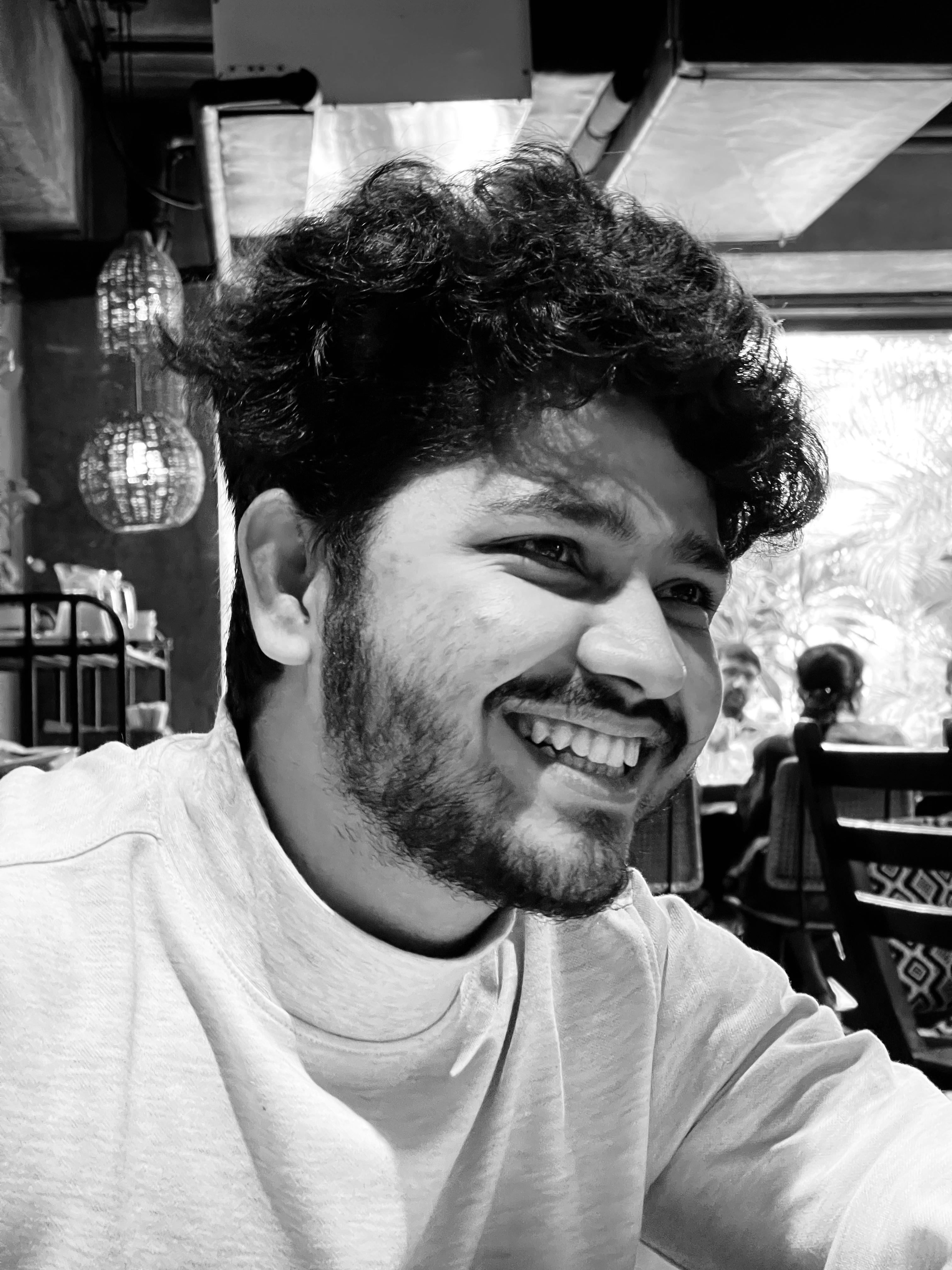 Portrait of portfolio creator – back view