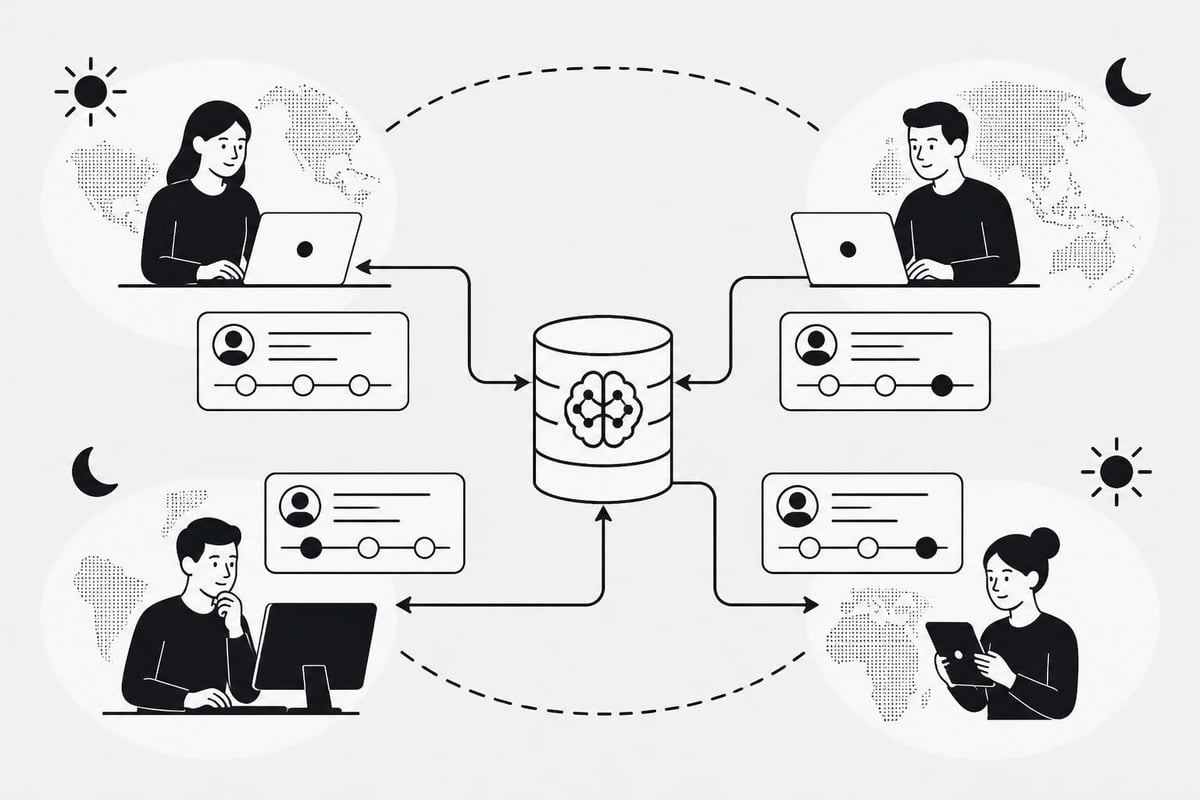 Distributed sales team workflow