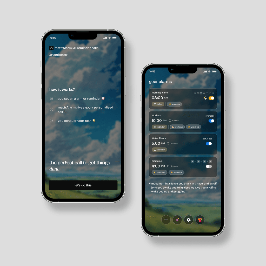 mattrAlarm onboarding flow